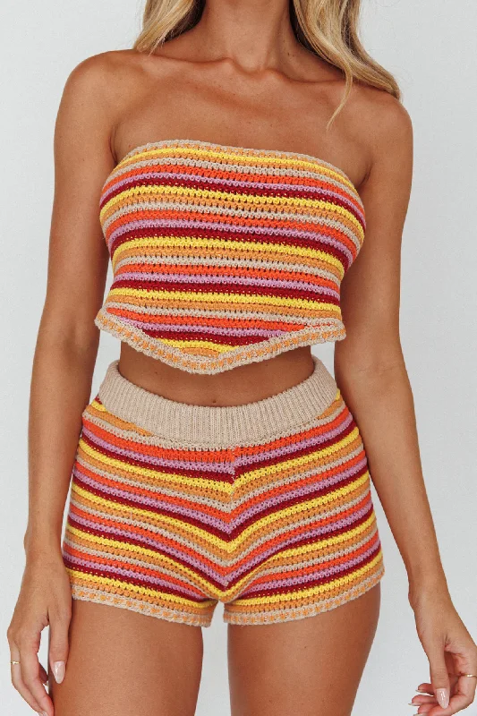 Pacific Knit Shorts Tangerine Mixed