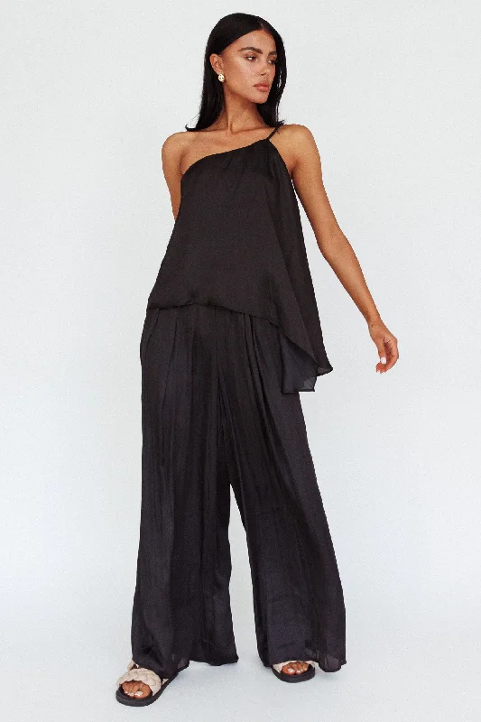 Pollina Wide Leg Pants Black