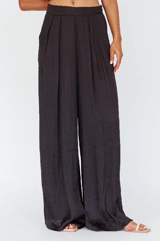 Pollina Wide Leg Pants Black