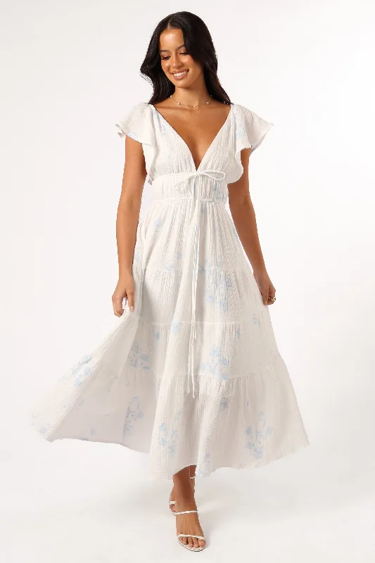 Elowen Midi Dress - Off White