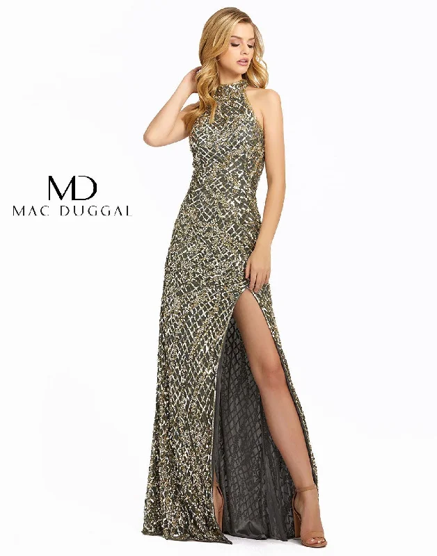 Mac Duggal 4112 Prom Long Halter Evening Dress Sale