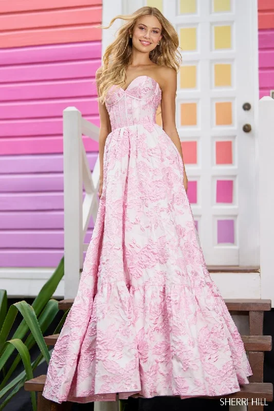 Sherri Hill Floral Brocade Prom Dress 56055