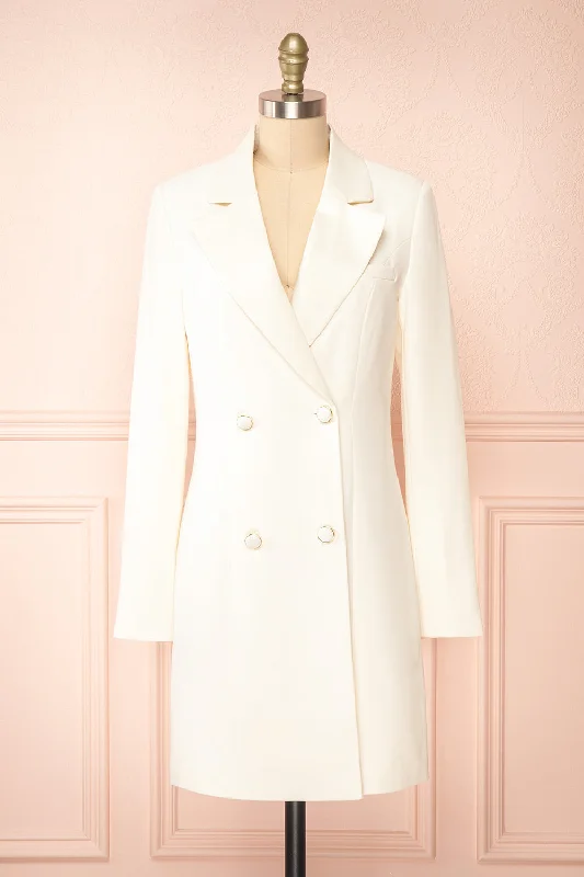 Shirley | Ivory Short Blazer Dress