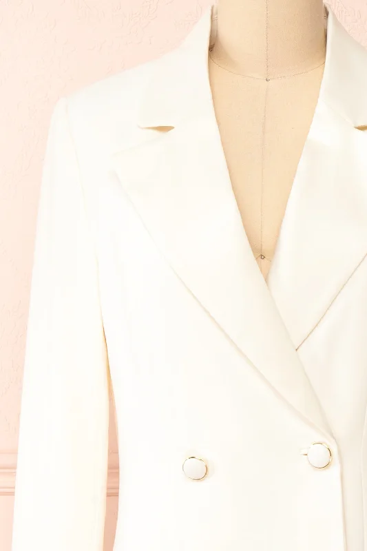 Shirley | Ivory Short Blazer Dress