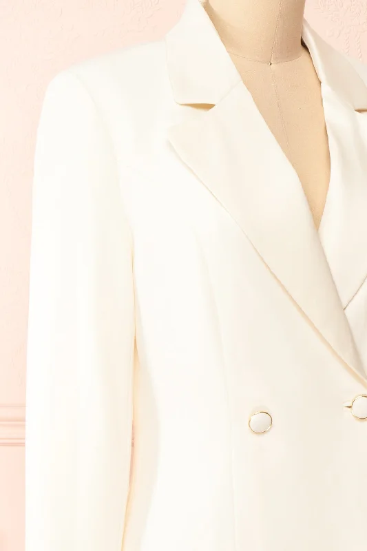 Shirley | Ivory Short Blazer Dress