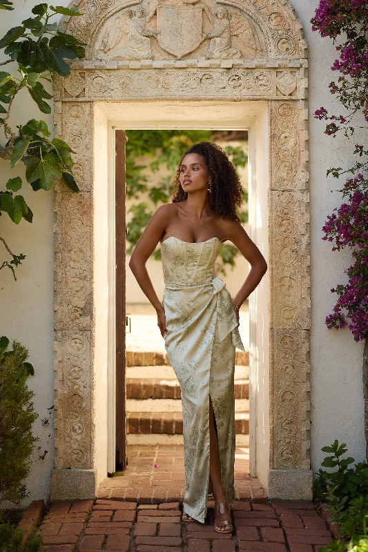 The June Dress in Sage Tapestry