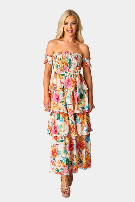 Elena Tiered Maxi Dress - Gladiola