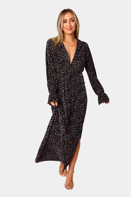 Evie Long Sleeve Maxi Dress - Gemstone