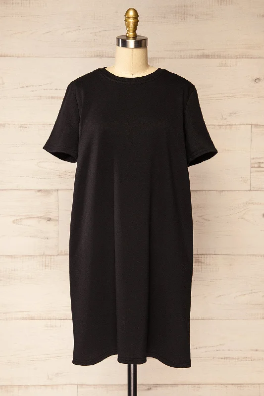 Jerzey Black | T-Shirt Dress w/ Pockets