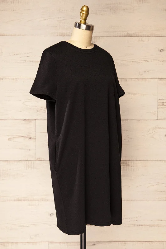 Jerzey Black | T-Shirt Dress w/ Pockets