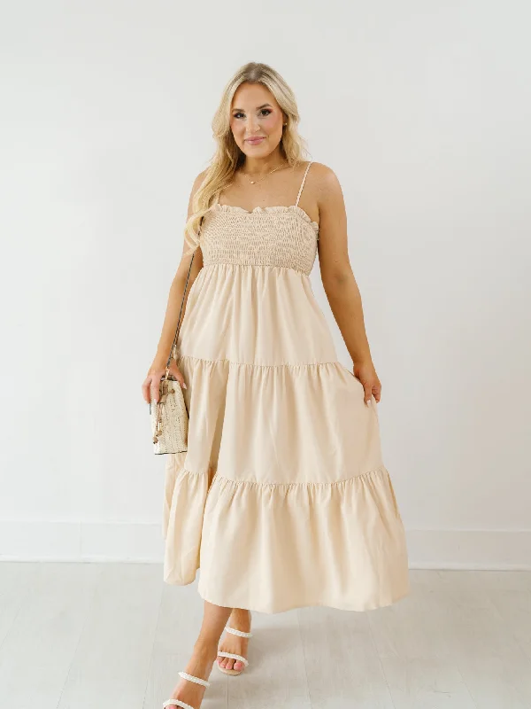 Brighton Tiered Midi Dress