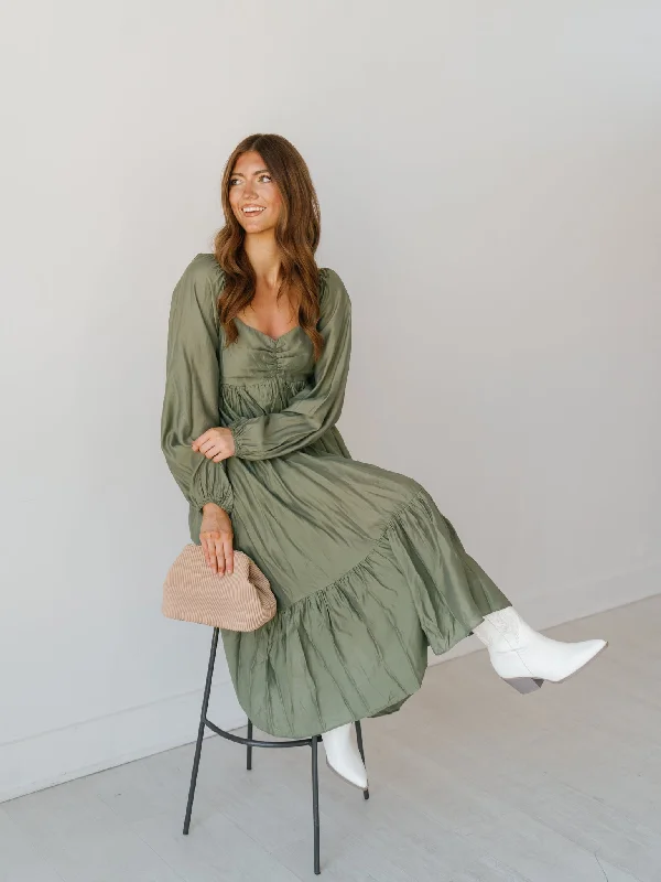 Montreal Mist Dress - Olive