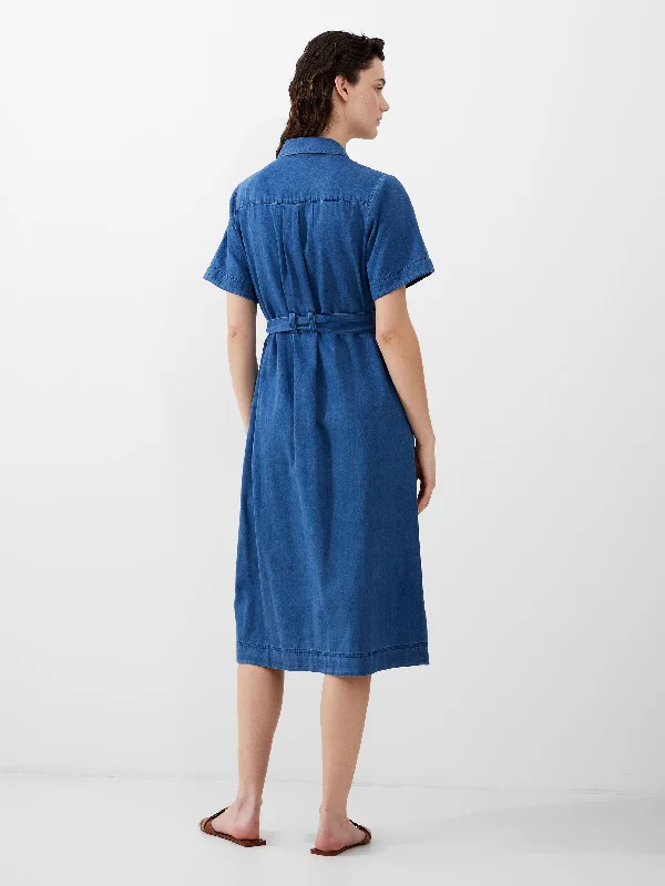 Zaves Chambray Denim Dress